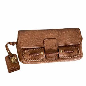 Alexander McQueen Tan Pebbled Leather Clutch